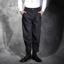 27-44! Мужская одежда модные лаконичные свободные и удобные tootsies заброшенной Харан Штаны девятый Штаны Большие размеры костюмы