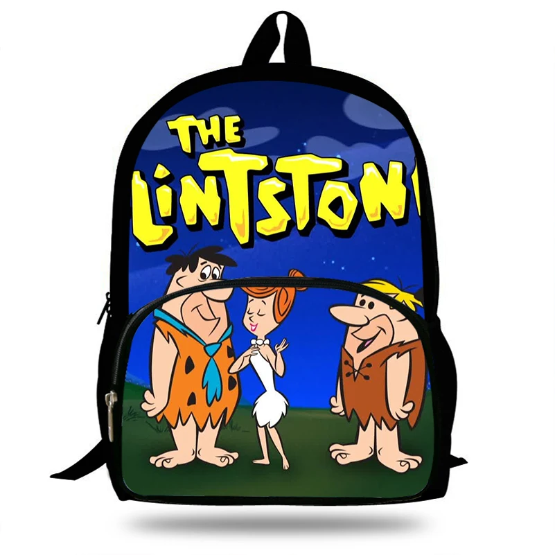 

Mochlia The Flintstone Animated Cartoon Printing Schoolbag For School Teenage Boys Girls Casual Backpack For Kids Students