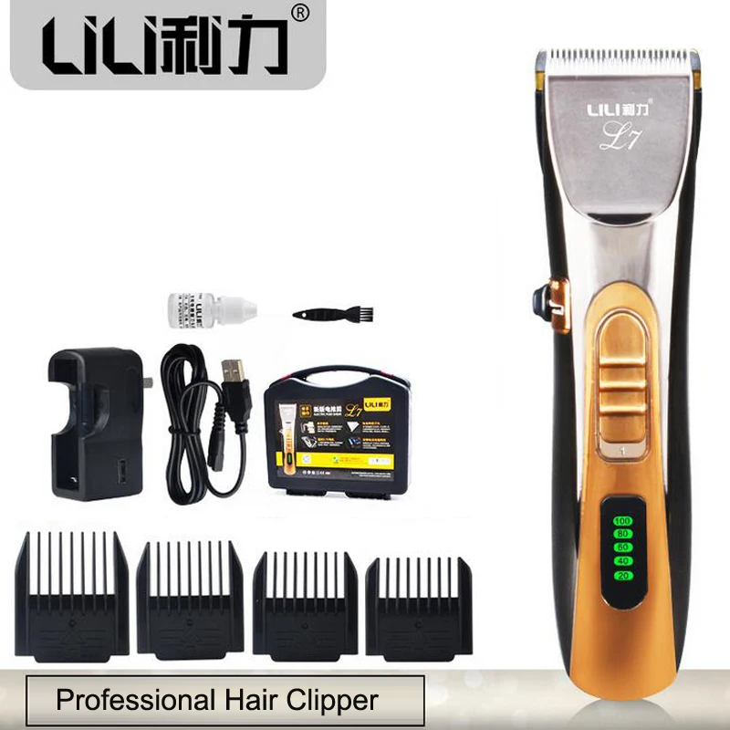

Professional hairclipper Electric Hair Trimmer for Barber Salon LCD Display Hair Clipper Ceramic Blade Cutting machine 2200mA
