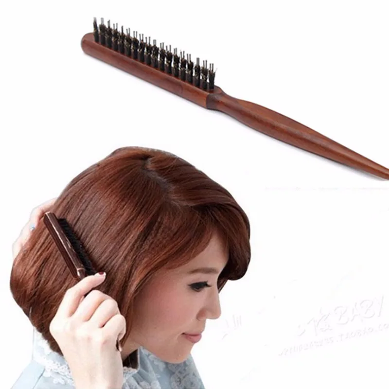 1Pc-Women-Girl-s-Wood-Handle-Natural-Boar-Bristle-Hair-Brush-Fluffy-Comb-Hairdressing-Barber-Tool