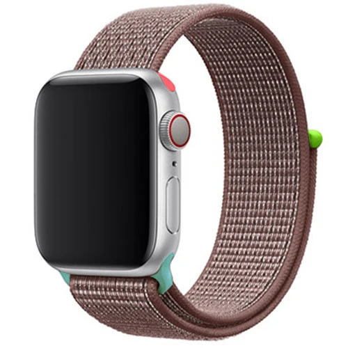 Нейлоновый ремешок для apple watch 5 4 band correa apple watch 44 мм 42 мм 40 мм 38 мм iwatch 5 4 3 2 1 цветной браслет - Цвет ремешка: Smoke purple 10 hit