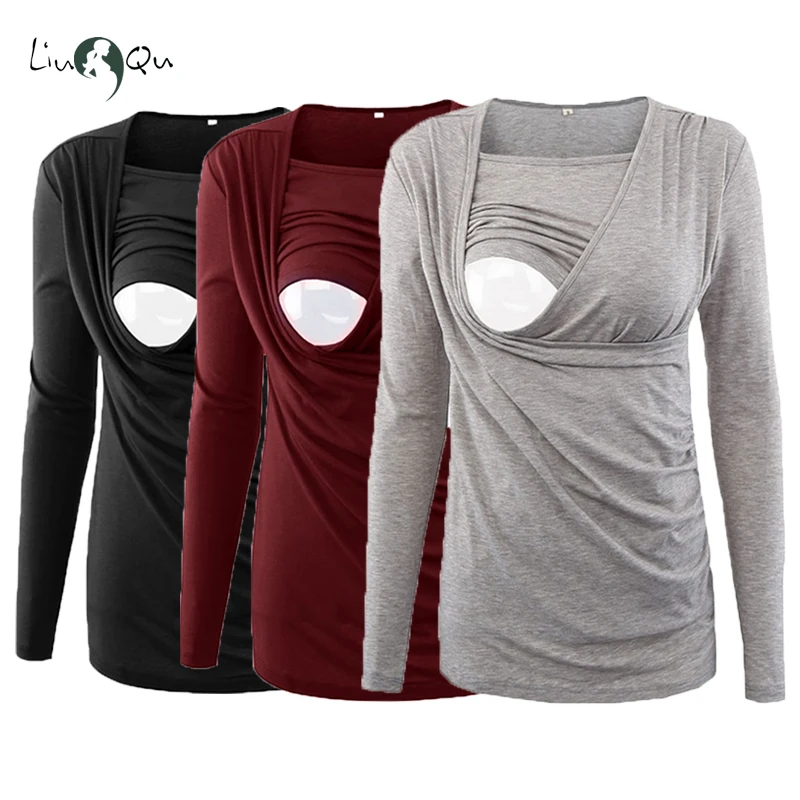 Pack of 3pcs Maternity Clothes Nursing Blouse Pregnant Breastfeeding Tops Winter Womens Clothing Embarazada Plus Size Ropa Mujer Pack of 3pcs Maternity Clothes Nursing Blouse Pregnant Breastfeeding Tops Winter Womens Clothing Embarazada Plus Size Ropa Mujer