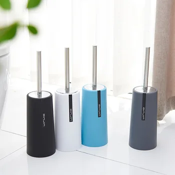 

Simple Style Household Double-Head Toilet Brush Long Handle Portable Bathroom Cleaning Brushes Set Durable Thermo Rubber Brushes