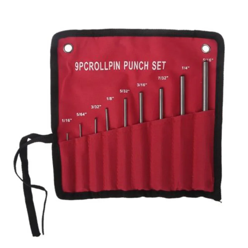 

9pcs/Set Durable Steel Roll Pin Punch Set Tool Kit For Removing Pin Professional