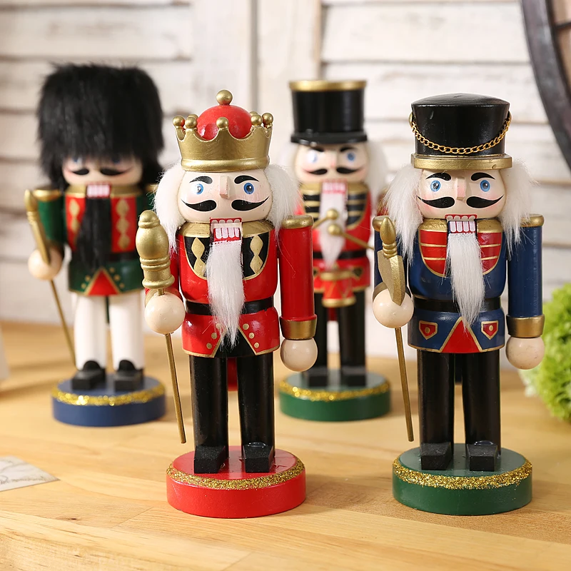 4pcs/lot Wood Pudgy Figurine The Nutcracker Doll Craft Supplies Wooden