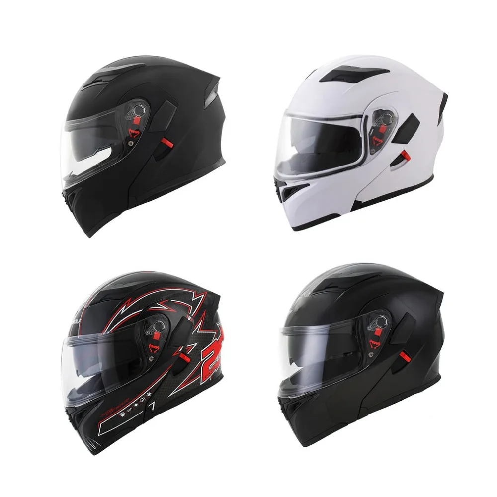 

New Unique Full Face Motorcycle Helmet with Inner Sun Visor Winter Open Face Racing Helmets Motocross Face Protector
