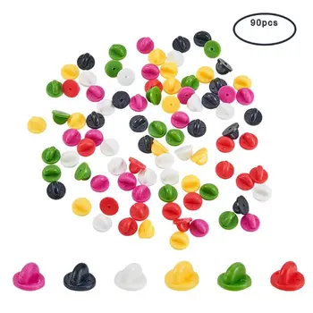 

90 Pcs/Box DIY Handmade Accessories Multiple Color Plastic Cap Rubber Stopper Mixed Boxed Handcrafted Jewelry Making Materials