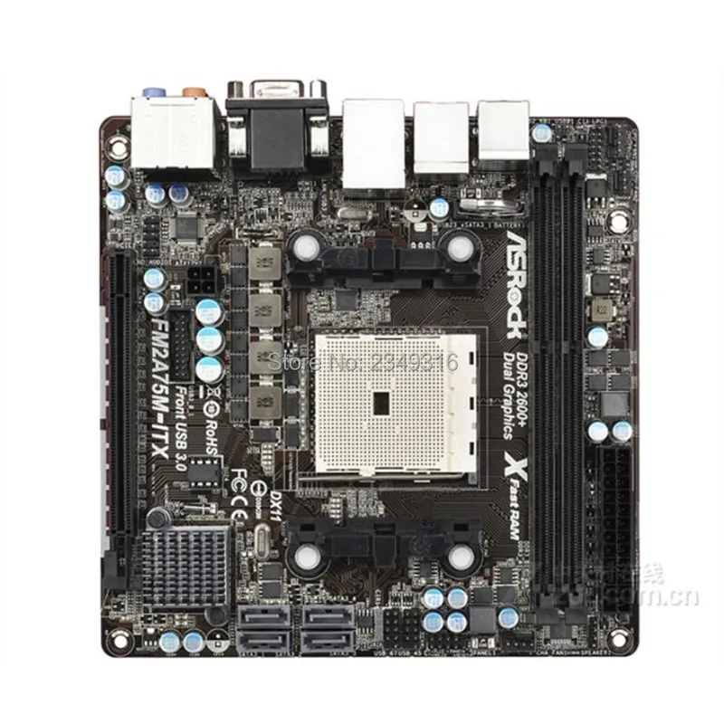 MINI ITX HTPC для ASRock FM2A75M оригинальная б/у рабочего стола материнской платы A75 гнездо FM2