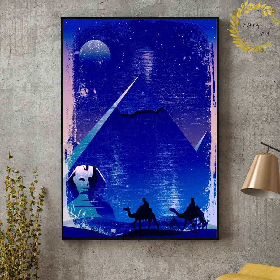 

Ancient Egyptian Cleopatra Egypt Camel Poster Canvas Art Print Home Room Decor