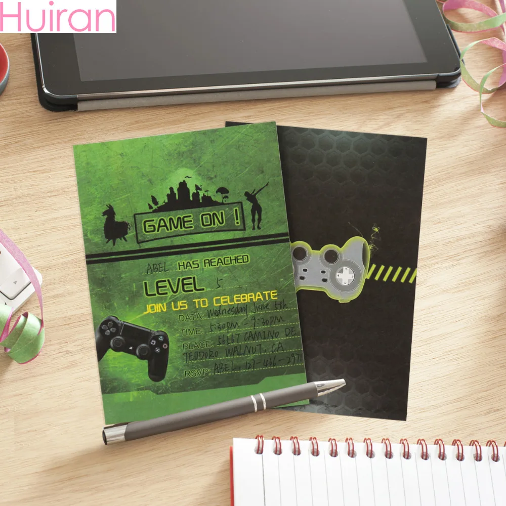 Huiran Game Invitation Card Birthday Party Decorations Kids Birthday Party Supplies Decoration Boy  - 33010168086
