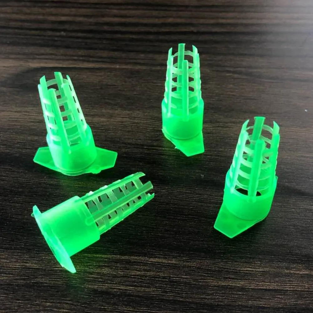100 Pcs Beekeeping Tools Green Plastic Bee Queen Cage Protective Cover Cell Protector Cages Beekeeping Equipment