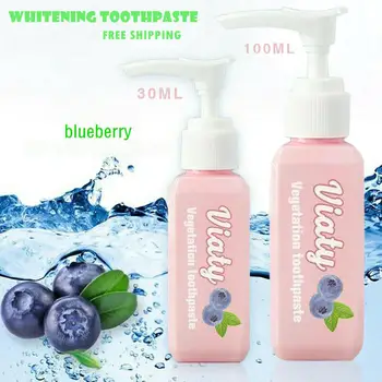 

Baking Soda Toothpaste Stain Removal Whitening Toothpaste Fight Bleeding Gums Fresh Blueberry Bottled Toothpaste