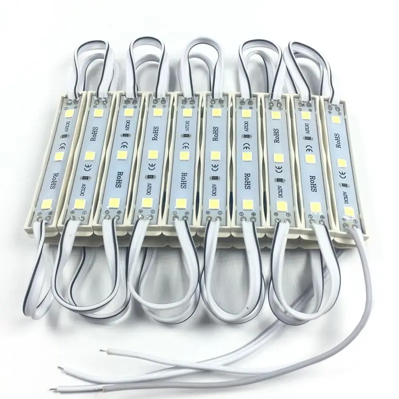 100 pcs/lotSMD 4040 светодиодный модуль 3 Светодиодный модуль для буква DC12V SMD4040 3 светодиодный 0,9 W 100lm IP65 высокое яркое энергосберегающее освещение