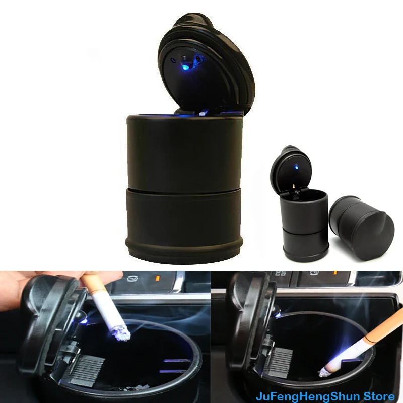 Car Ashtray Blue Led Light For Toyota For Honda Cup Holder Diameter 7cm