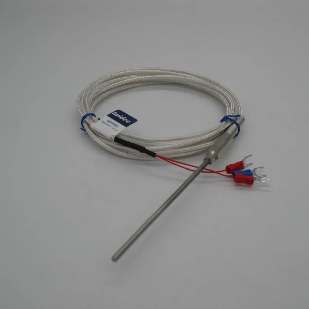 

High-quality 0 To 600 C Degree Stainless Steel 3x100x2M Probe PT100 type Sensors High Temperature Thermocouple Sensors
