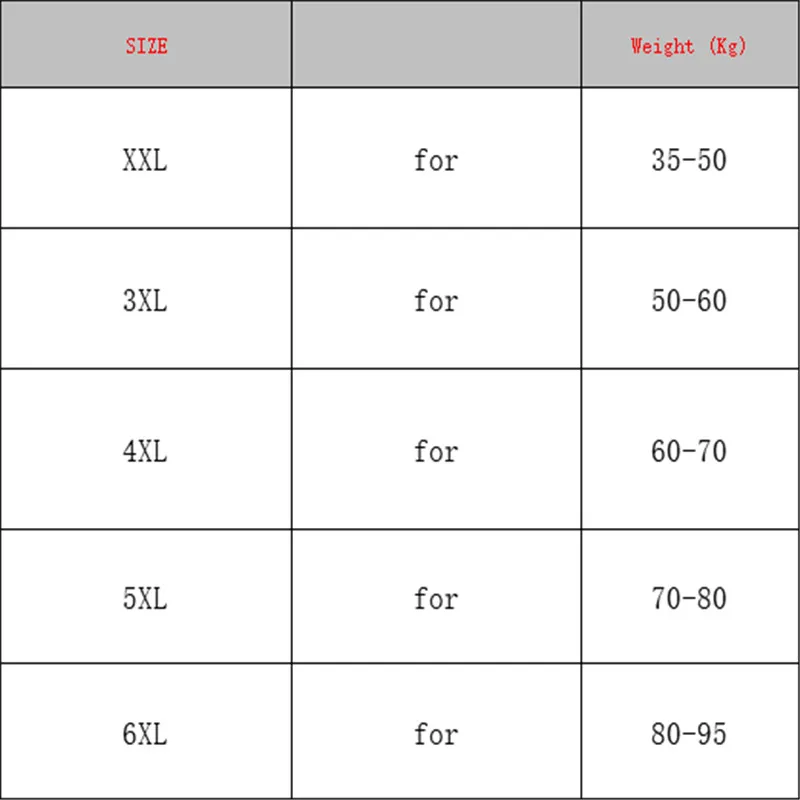 2XL-6XL 95KG