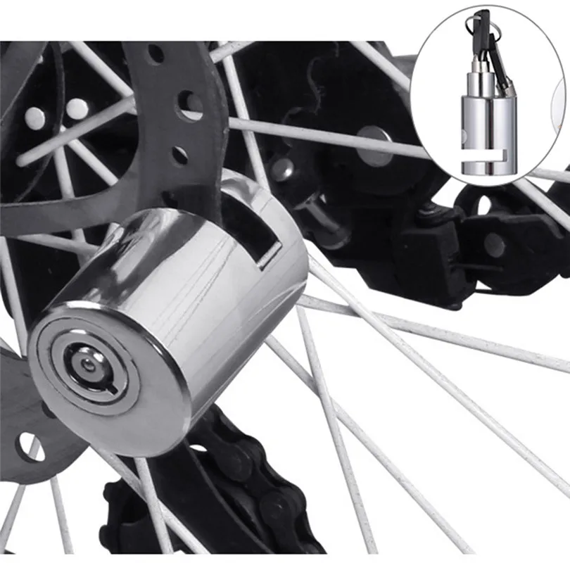 New Security Anti Theft Heavy Duty Motorcycle Locks Bicycle Moped Scooter Disk Brake Rotor Lock alloy copper lock core #3f26 (5)