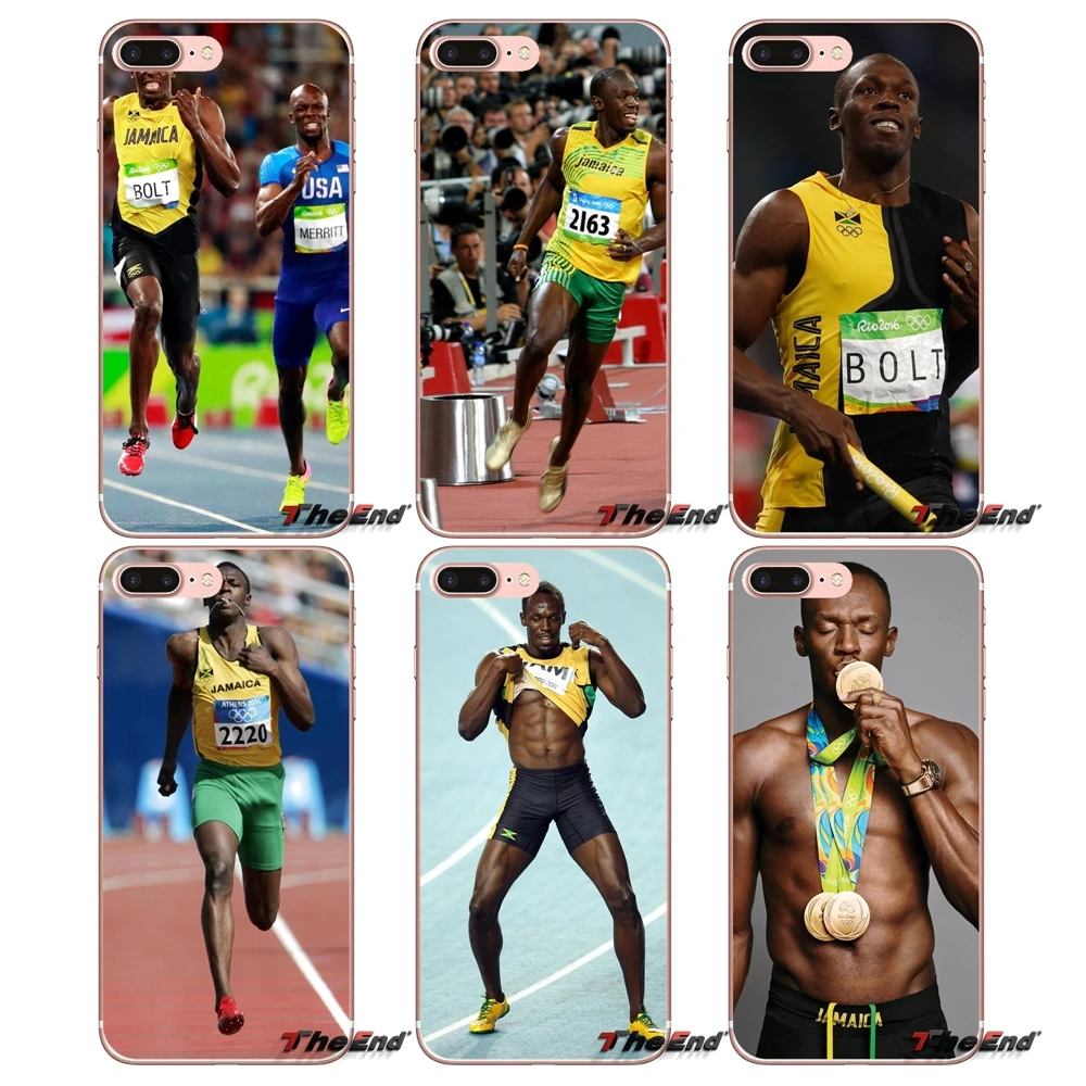 

For Sony Xperia Z Z1 Z2 Z3 Z5 compact M2 M4 M5 E3 T3 XA Aqua LG G4 G5 G3 G2 Mini Capa Usain Bolt Soft Silicone TPU Phone Case