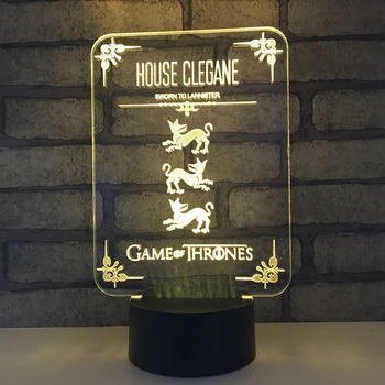 

Game Of Thrones Lannister 3D LED RGB Night Light 7 Color Change Desk Light Action Figures 1812 Boys Girls Christmas Toys