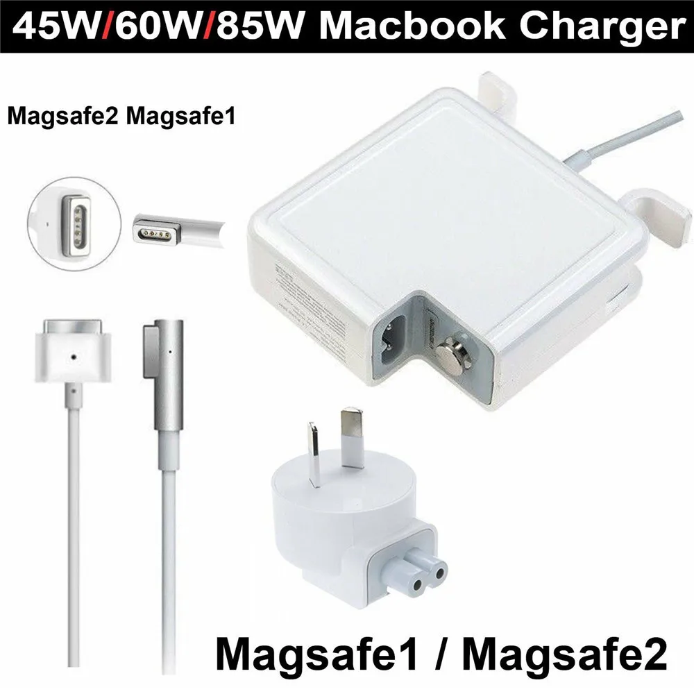 

AC Power Adapter Charger 45W 60W 85W Magsafe1 Magsafe2 Replacement Magnetic L-tip T-tip for Apple MacBook Pro AU Plug