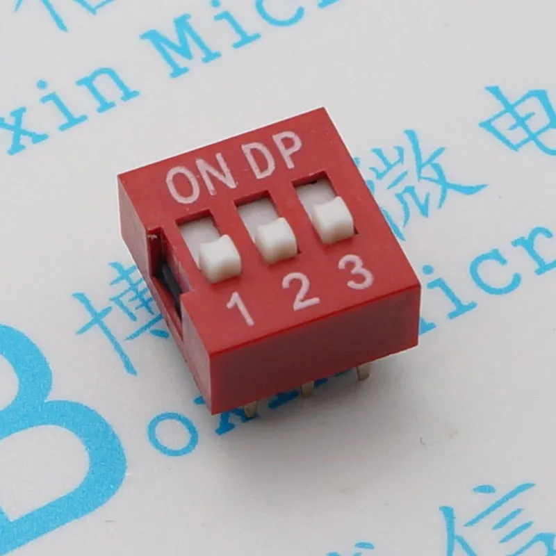 

Red three toggle switch 3 p 2.54 mm pin pitch dial code coding switch