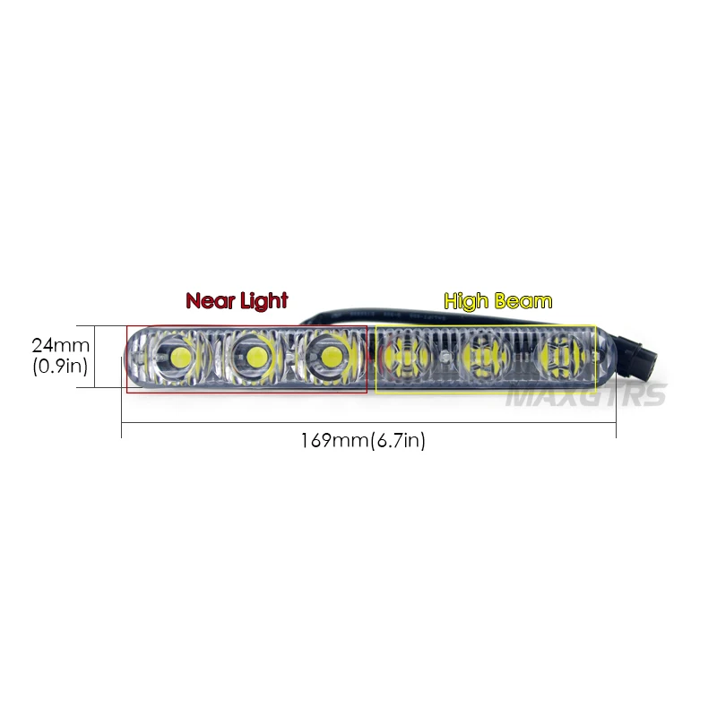 2x дневные ходовые огни высокой Мощность 2X6 Led 18 Вт светодиодные автобильные светильник источник светильник Водонепроницаемый DC12V стайлинга автомобилей белый/светло-голубой с янтарем сигнала поворота