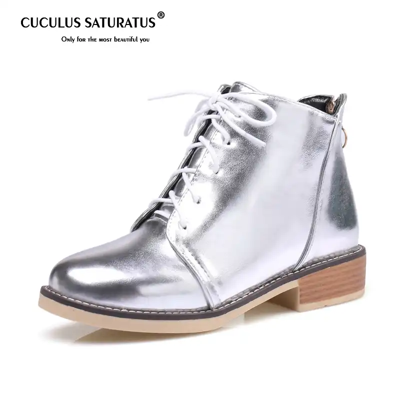silver and gold boots