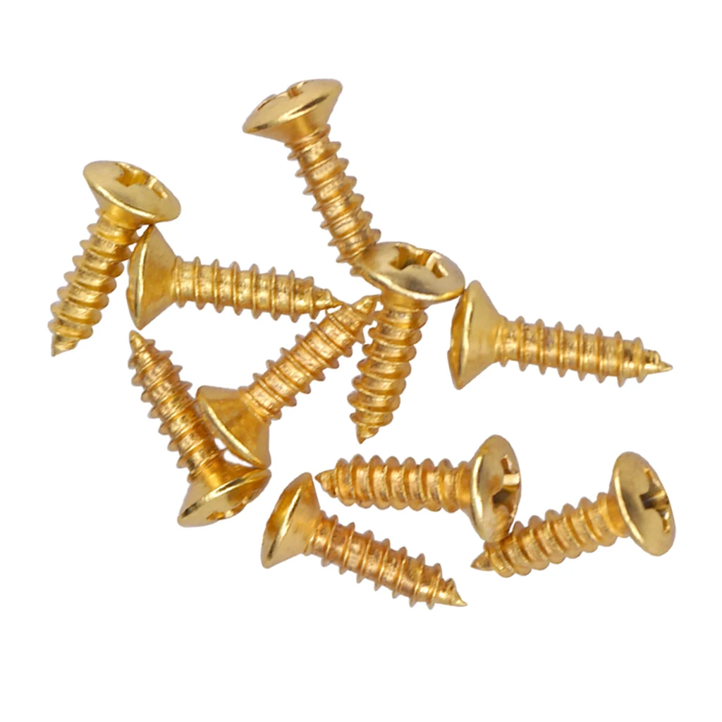 50PSC Gold Guitar Pickguard Mounting Screws for Fender Strat Tele ST Guitar bass Replacement Parts 2.5mm Electric