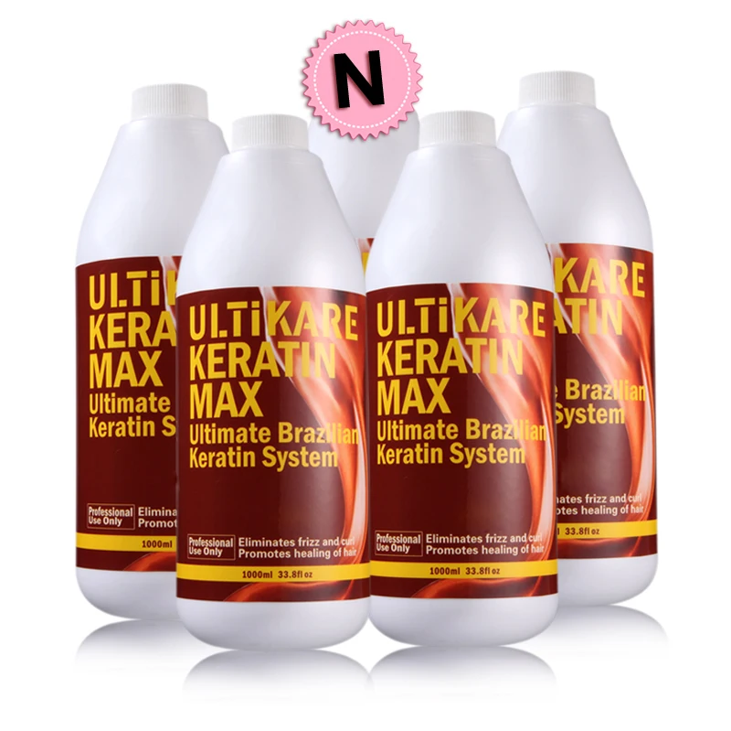 

Super cheap Wholesale buy 5 pcs get 1 free Brazilian keratin hair treatment formalin 5% 1000ml hair straightener free shipping