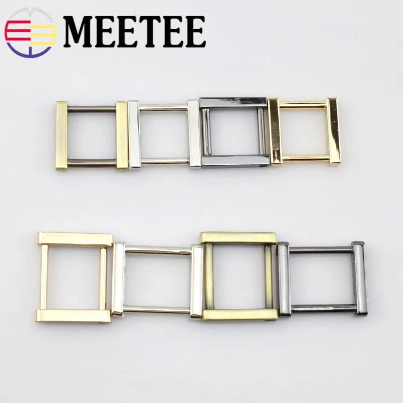 

4Pcs Removable Square Metal Buckles For Bag Strap Handle Clasp Screw DIY Bags Chain Hanger Hooks Dog Collar Buckles F1-22
