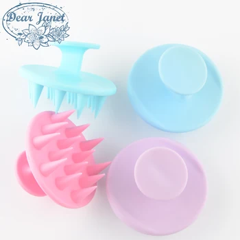 

1 pcs Massage Brush Silicone Wash Head Body Scalp Massage wet & dry Comb Hair Washing Comb Shower Bath Brush Longer teeth