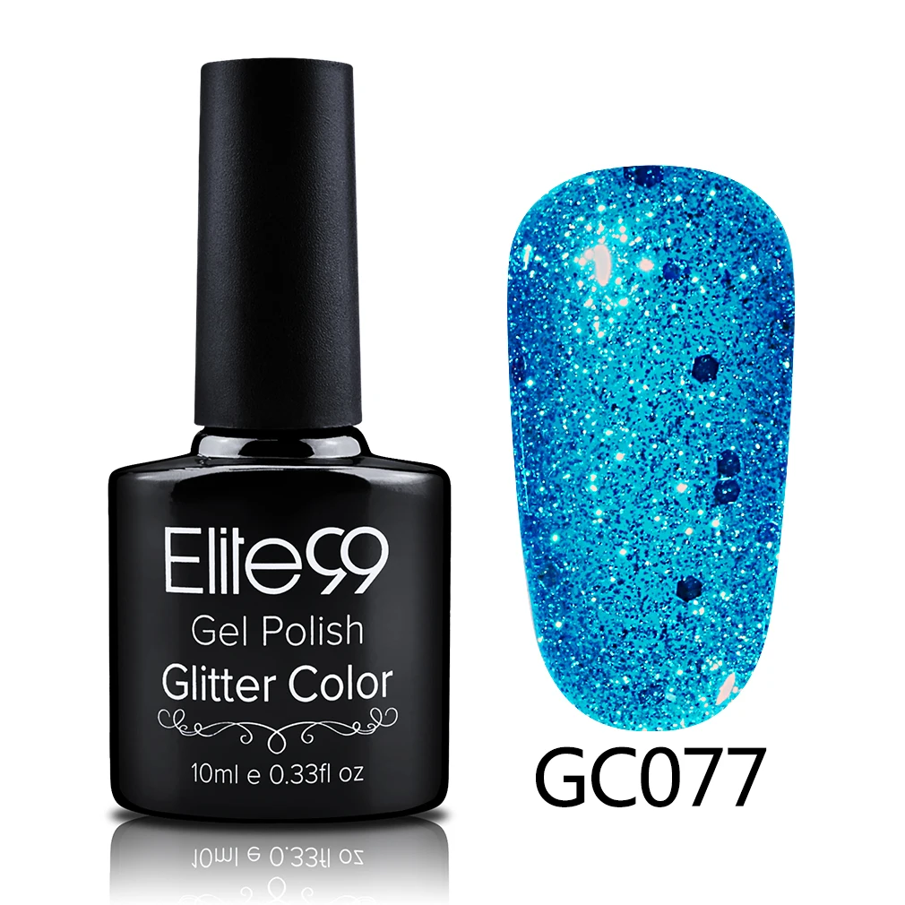 Elite99 10 мл Soak Off Diamond гель УФ гель для ногтей с блестками Лак Блеск геллак нужно УФ лампы клей для ногтей эмаль блёстки гель - Цвет: S-GC077
