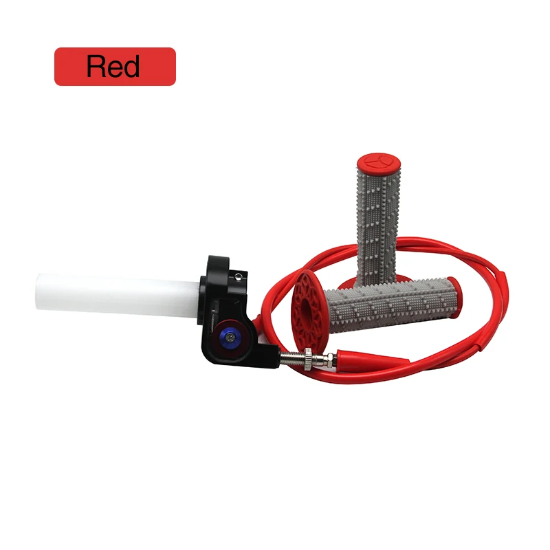 Alconstar-рукоятка дроссельной заслонки быстрый поворот Газа+ Дроссельный кабель+ рукоятка Грипсы подходят для Honda KAYO Apollo Bosuer Dirt Pit Bike визуальные ручки - Цвет: Красный