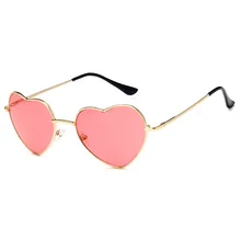 Gafas de sol de corazón de amor con diseño a la moda, Gafas de sol Retro para mujer, Gafas rojas, amarillas, rosas, Gafas para señora, Gafas Vintage UV400