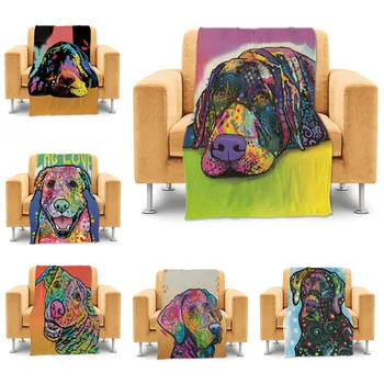 

Cute Labrador Sofa Car Bed Blankets Soft Warm Home Throw Blankets Air Conditioning Blankets Custom Any Season Blankets For Gift