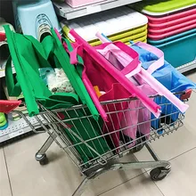 4pcs/Set Thicken Trolley Supermarket Shopping Bags Foldable Reusable Eco-Friendly Cart Handbags Flower Printed Store Carrier-bag