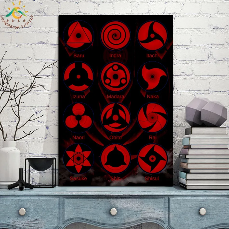 Лучший! Прохладный Кровавое Глаз Глаз НАРУТО Современный Сон Гоку Wall Art Print Поп-Арт Картина И