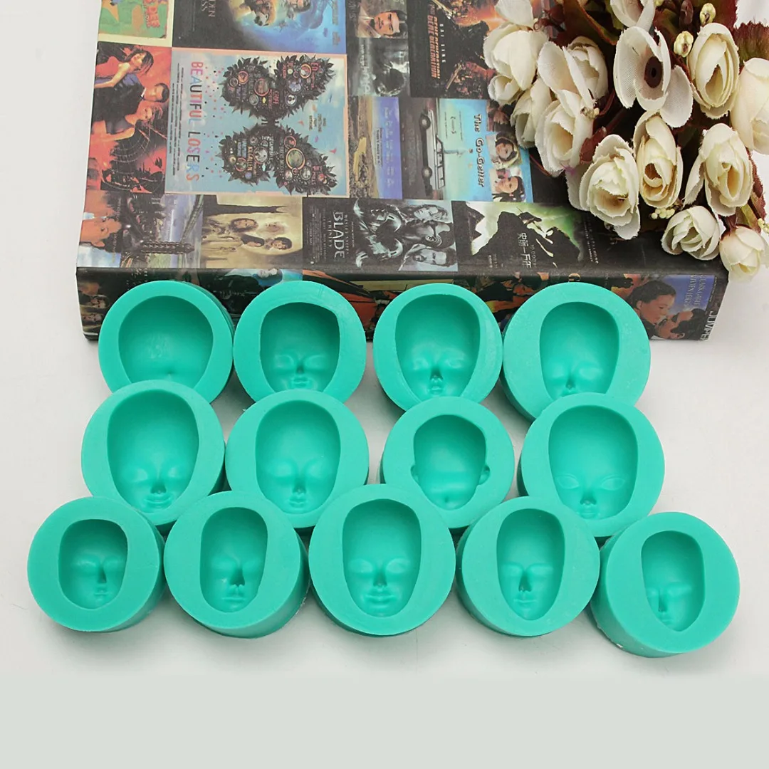 13 Styles Silicone Mould Doll's Face Sugarcraft Cake Decorating Fondant Set