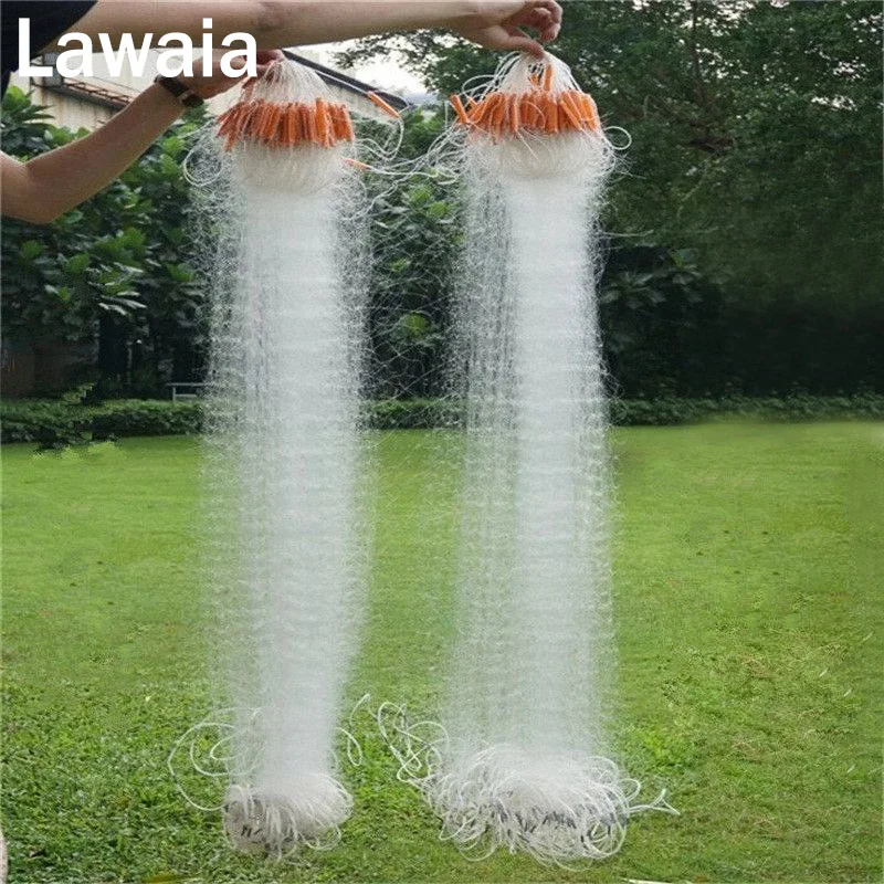 Lawaia Fishing Net Sticky Net 3 Layers Monofilament Sticky Net Mesh Sticky Fishing Hanging Net Squid Net Three-layer Fishing Net