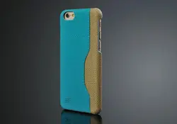 Premium Genuine Leather Back Cover with Card Slot - Original Brand - iPhone 7 8 (Blue)