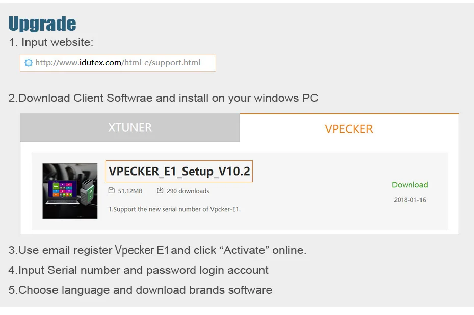 Vpecker E1 Профессиональный сканер автомобильный Wi-Fi OBD2 сканер полная система SRS ABS DPF EPB сброс масла OBD Автомобильный диагностический инструмент