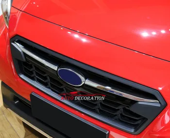 

For Subaru XV 2017-2019 5-door Hatchback Car Accessories Exterior Accessories ABS Chrome Front Center Grille Cover Trim 2pcs