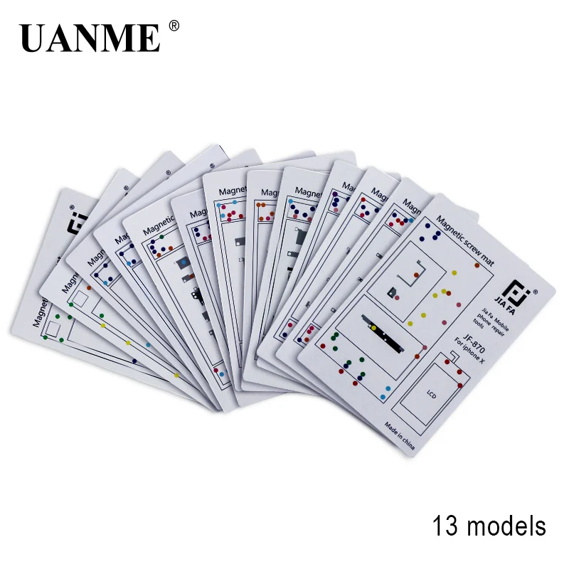 

UANME Professional Magnetic Screw Mat for iPhone 4 4s 5 5s 6 6 Plus 6s 6s Plus 7 7 Plus 8 8 Plus X Guide Pad Tools