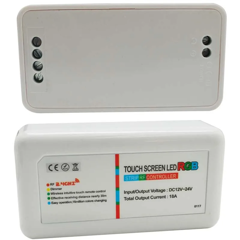 Controlador de Tela Sensível ao Toque Canal para 5050 Rgbw 24 v 18a Controle Remoto 5630 Luzes Tira Rgb Led 2.4g Dc12 16 High Quality Luzes e Iluminação