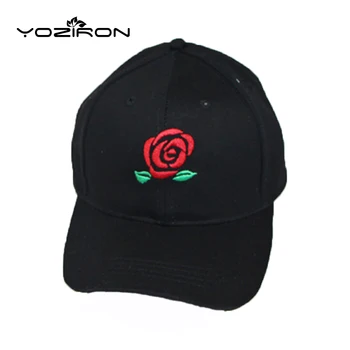 

Wholesale & Retail Fashion Men Women Cotton Sew Rose Snapback Caps Adjustable Casual Black Adult Baseball Caps Hats