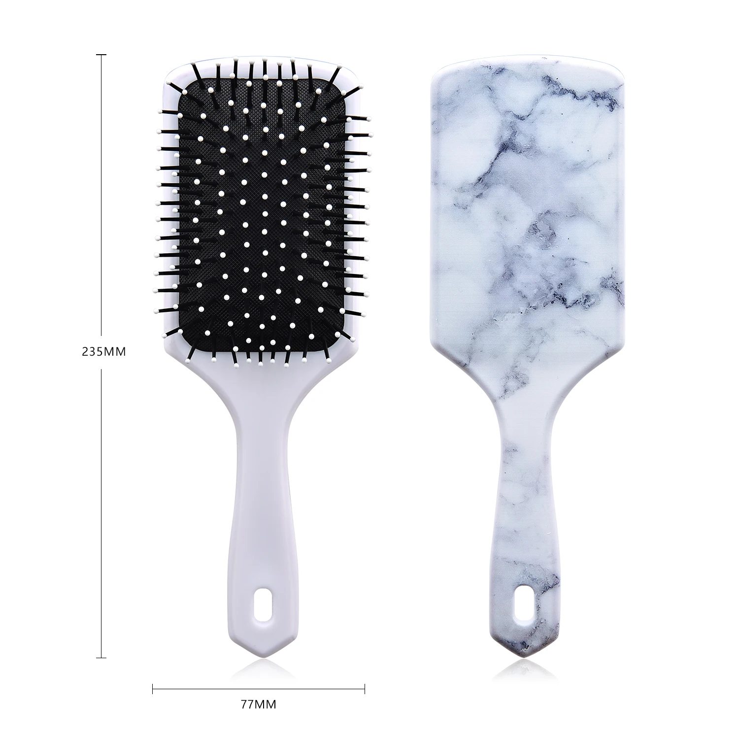 1 шт. овальная пластиковая расческа для волос с мраморным покрытием, массажная расческа для головы, чтобы избежать запутывания и завивки волос, широкая зубная расческа