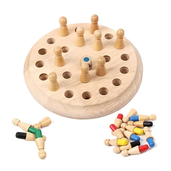 

Hot Selling Kids Wooden 3D Puzzle Memory Match Stick Chess Game Children Early Educational Toys