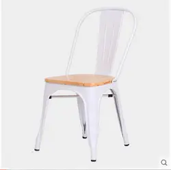 Бесплатная доставка белый боковой стул с дубовым деревянным сиденьем