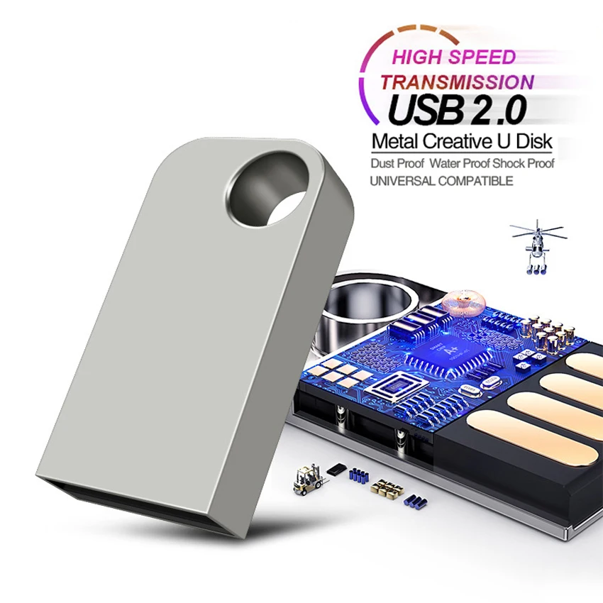 

Super Mini USB Flash Drive Metal USB Stick 32GB 16GB 8GB Pendrive USB 2.0 Flash Drive 128GB 64GB Waterproof Pen Drive Flash Disk