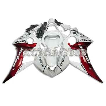 Инжекционные Обтекатели для Yamaha YZF-600 R6 2003-2005 2004 полный комплект панелей 03 04 05 ABS пластик белый красный корпуса новые наборы для тела - Цвет: As Photo Shown